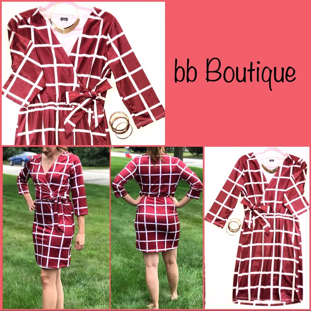 Red Wrap Dress, Small, EUC,🌟 - Picture 1 of 7